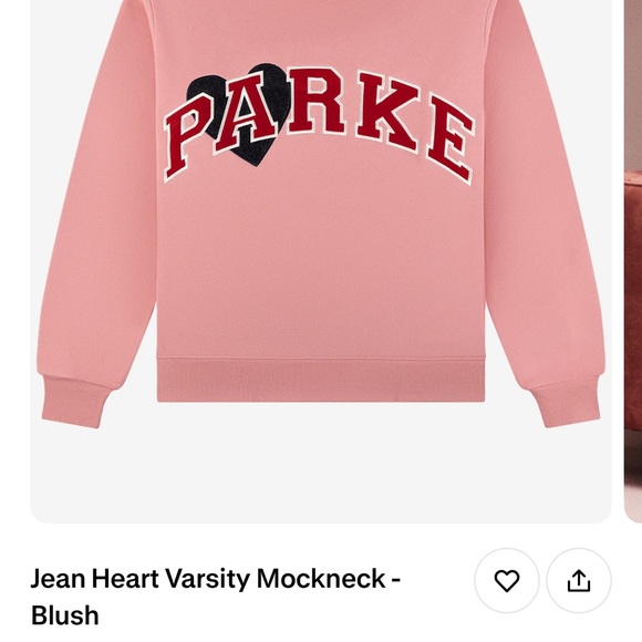 💗Parke Blush Jean Heart Mockneck Sweater L/XL In Hand Ready to Ship! - Picture 7 of 7